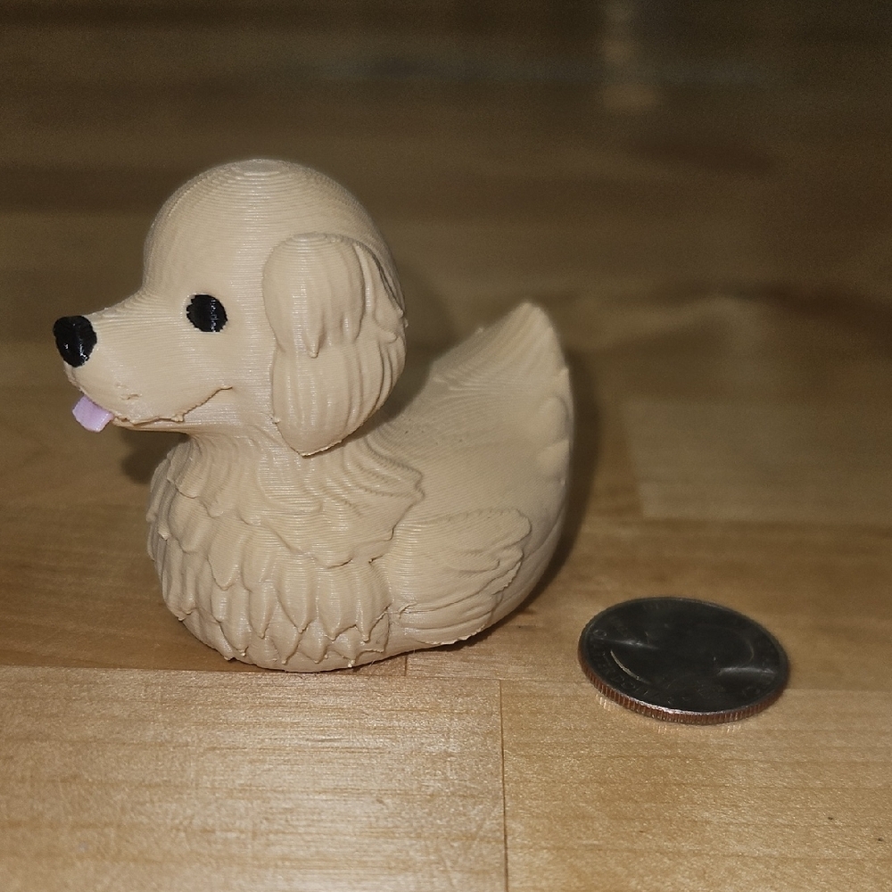 3D Printed Golden Retriever Duck Figurine Nwot - Picture 5 of 5